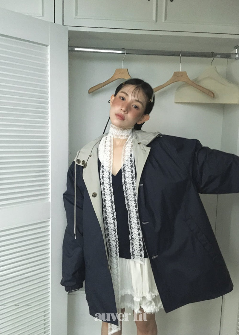 Auver_Fit - Korean Women Fashion - #momslook - Reversible Trench Jumper - 6