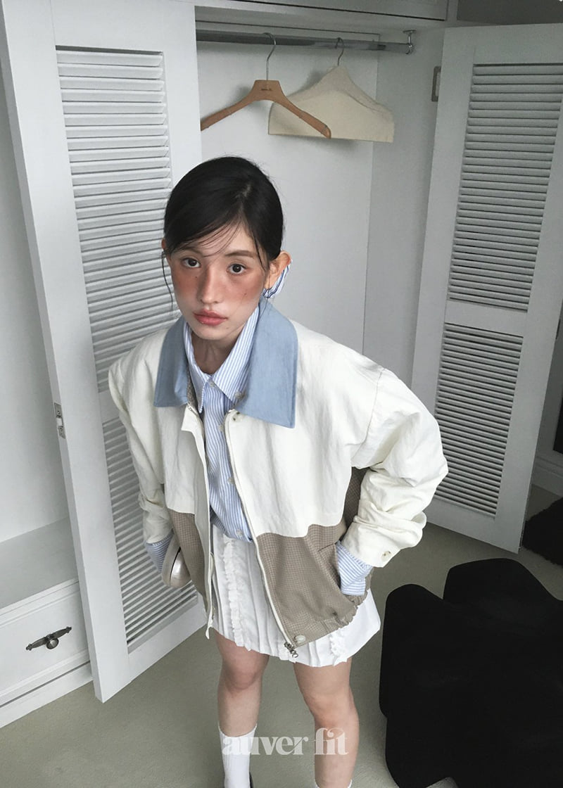 Auver_Fit - Korean Women Fashion - #momslook - Mieu Check Raglan Jumper - 10