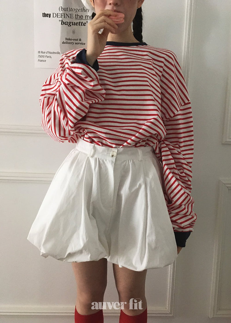 Auver_Fit - Korean Women Fashion - #momslook - Raglan Stripe Tee - 10