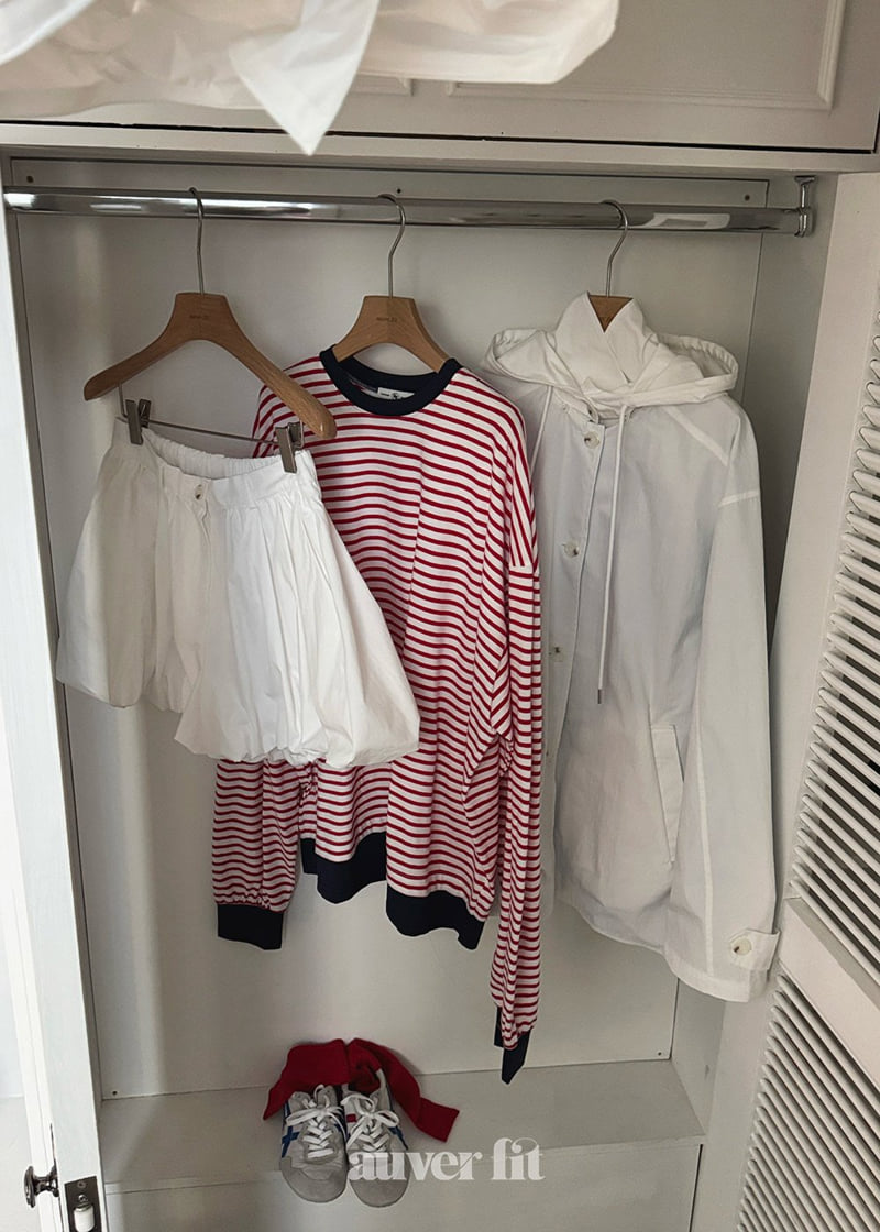 Auver_Fit - Korean Women Fashion - #momslook - Raglan Stripe Tee - 12