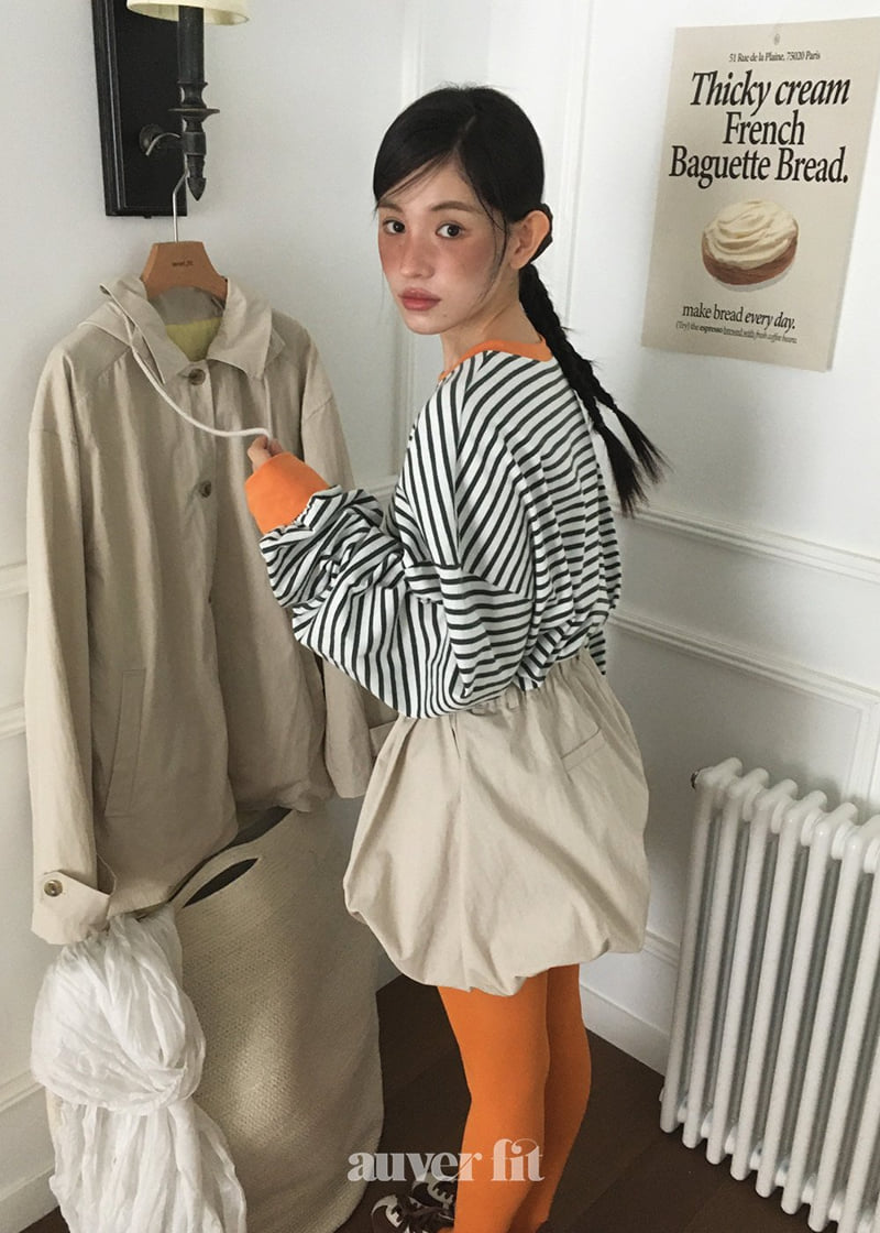 Auver_Fit - Korean Women Fashion - #momslook - Raglan Stripe Tee - 6