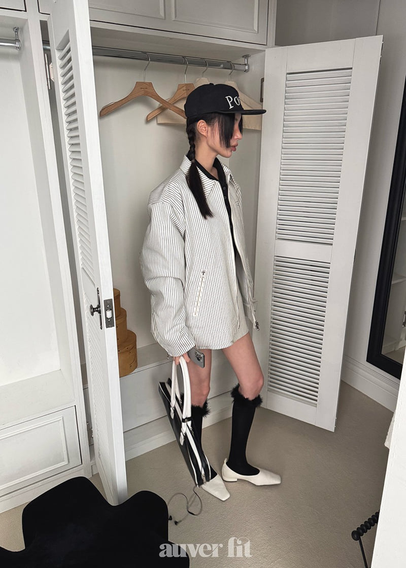Auver_Fit - Korean Women Fashion - #pursuepretty - Stripe Twill Set - 11