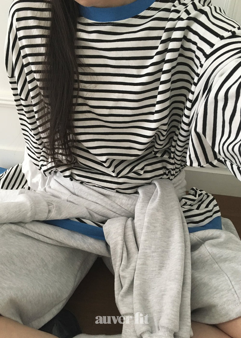 Auver_Fit - Korean Women Fashion - #restrostyle - Raglan Stripe Tee