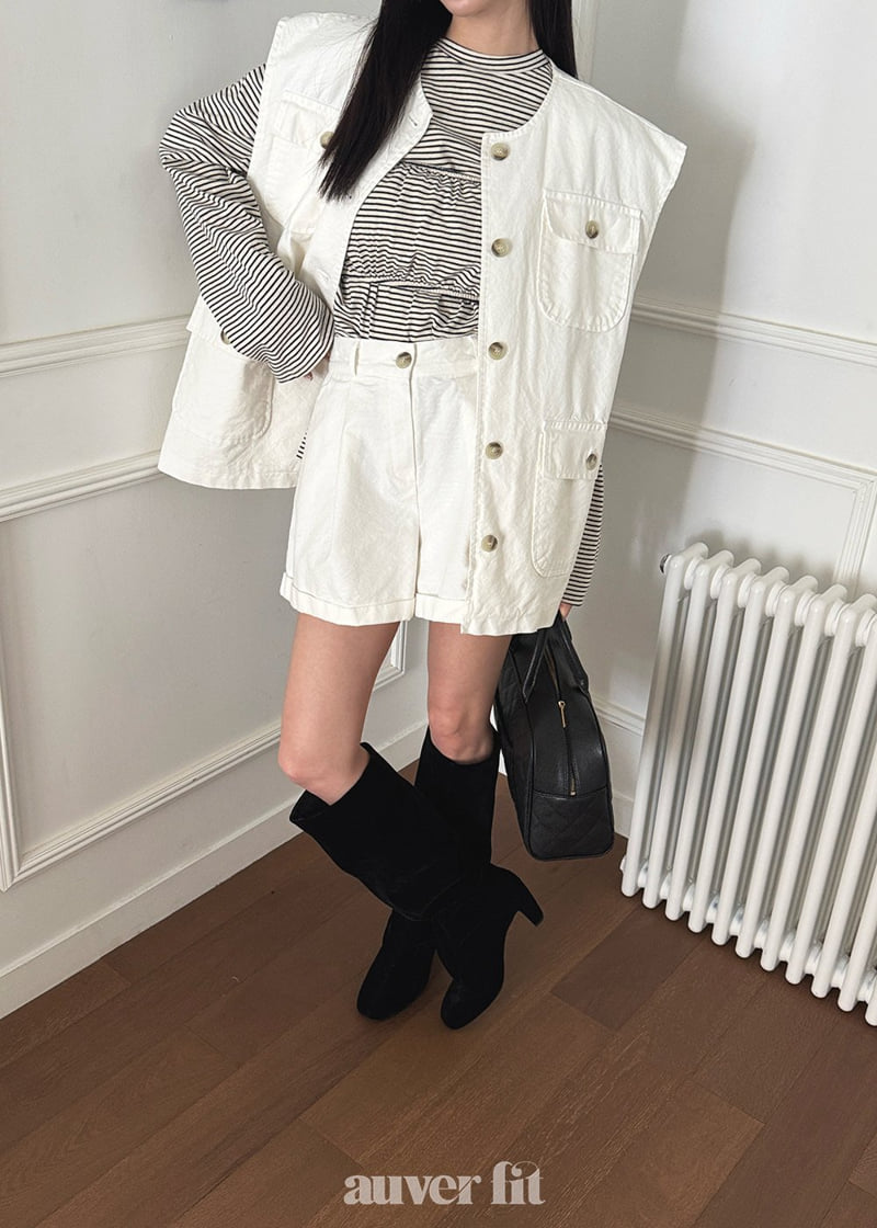 Auver_Fit - Korean Women Fashion - #restrostyle - Big Big Pocket Vest - 4