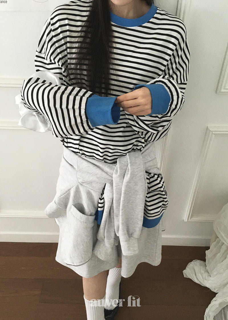 Auver_Fit - Korean Women Fashion - #romanticstyle - Raglan Stripe Tee - 2