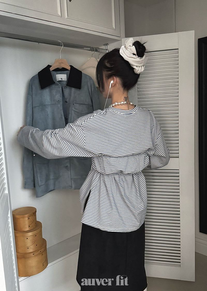 Auver_Fit - Korean Women Fashion - #romanticstyle - Stripe Tank Top Tee - 4