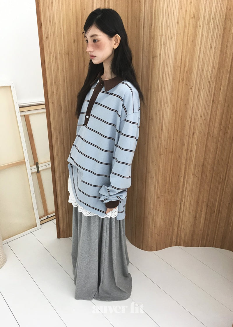 Auver_Fit - Korean Women Fashion - #thatsdarling - Multi Stripe Collar Tee - 7