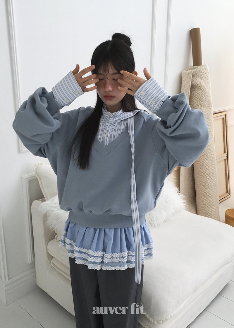 Auver_Fit - Korean Women Fashion - #thelittlethings - V-neck Sweatshirts - 6