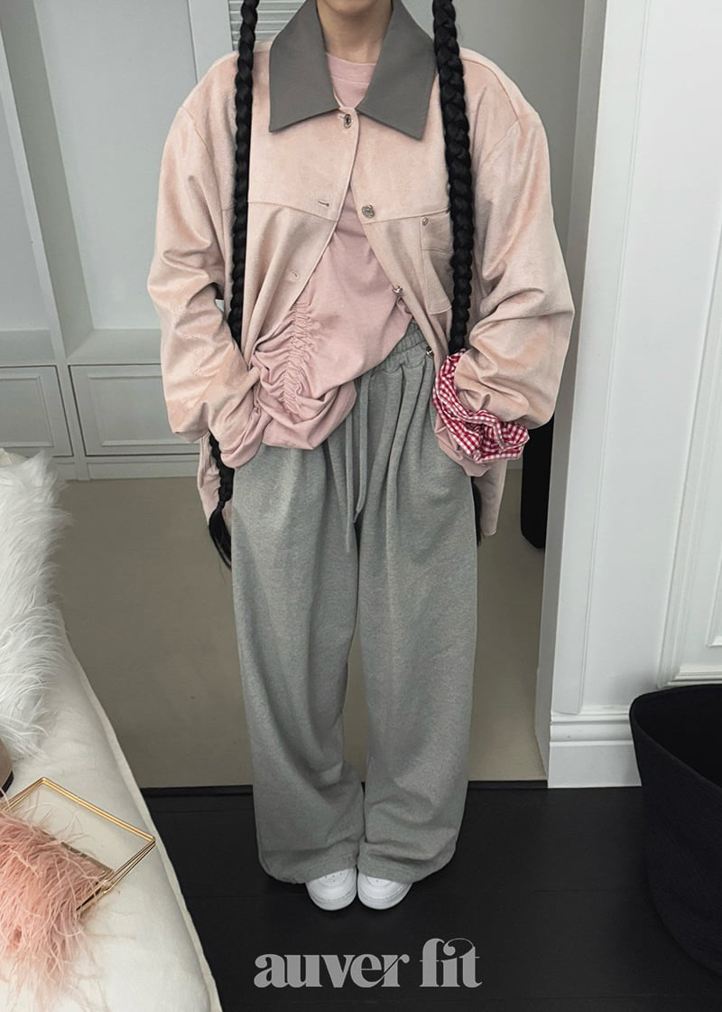 Auver_Fit - Korean Women Fashion - #vintagekidsstyle - Suede Rivet Jumper - 8