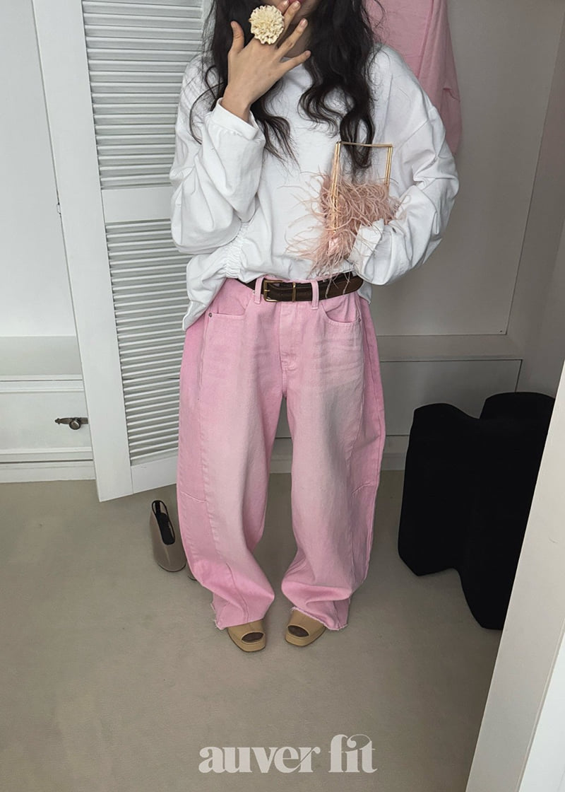 Auver_Fit - Korean Women Fashion - #womensfashion - Banding Shirring Tee - 2