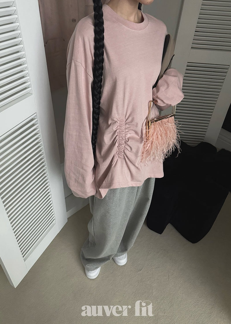 Auver_Fit - Korean Women Fashion - #womensfashion - Banding Shirring Tee - 8