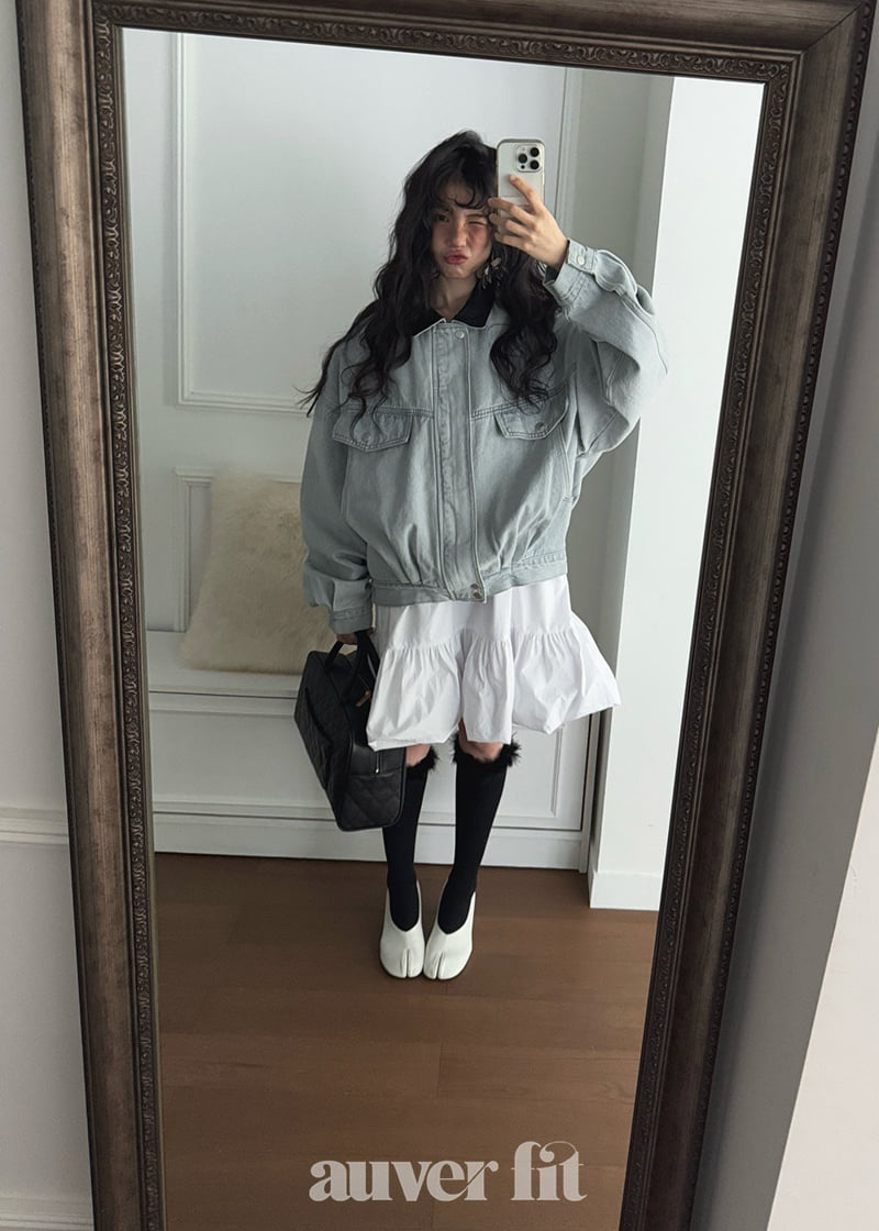 Auver_Fit - Korean Women Fashion - #womensfashion - Dumble Denim Jacket - 3