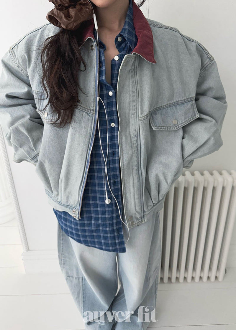 Auver_Fit - Korean Women Fashion - #womensfashion - Dumble Denim Jacket - 9