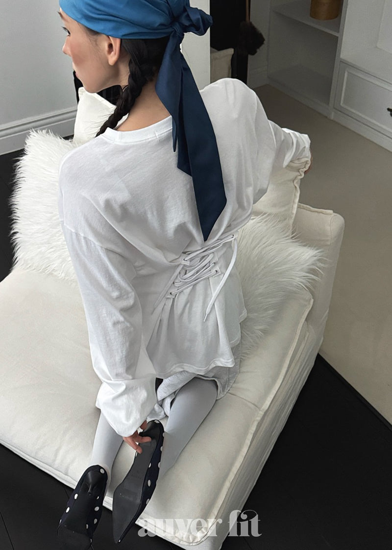 Auver_Fit - Korean Women Fashion - #womensfashion - Back Corset Tee - 7