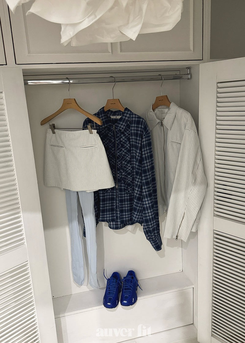 Auver_Fit - Korean Women Fashion - #womensfashion - Stripe Twill Set - 8