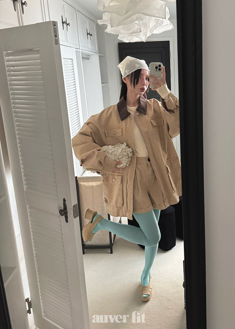Auver_Fit - Korean Women Fashion - #womensfashion - Pigment Pocket Jumper