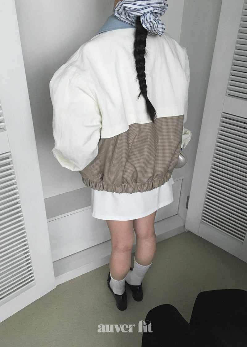 Auver_Fit - Korean Women Fashion - #womensfashion - Mieu Check Raglan Jumper - 11