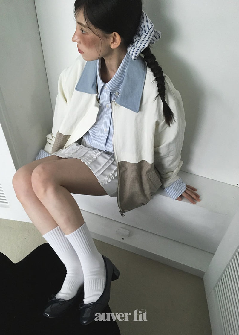 Auver_Fit - Korean Women Fashion - #womensfashion - Mieu Check Raglan Jumper - 9