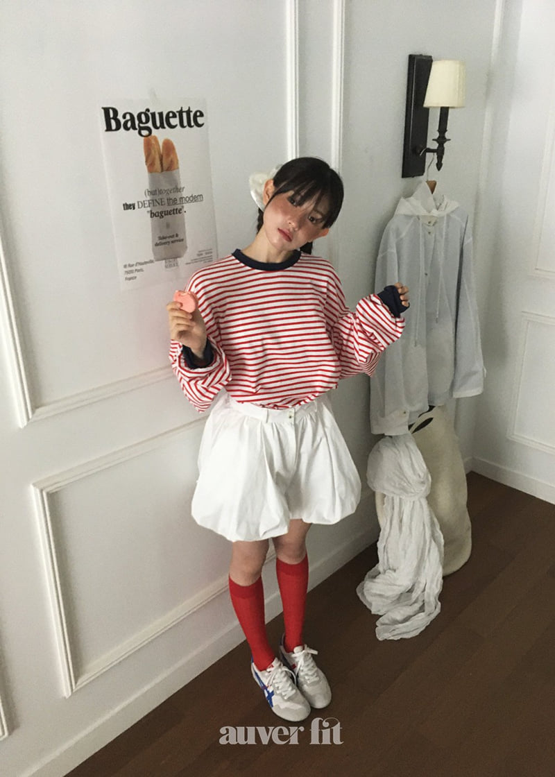 Auver_Fit - Korean Women Fashion - #womensfashion - Raglan Stripe Tee - 11