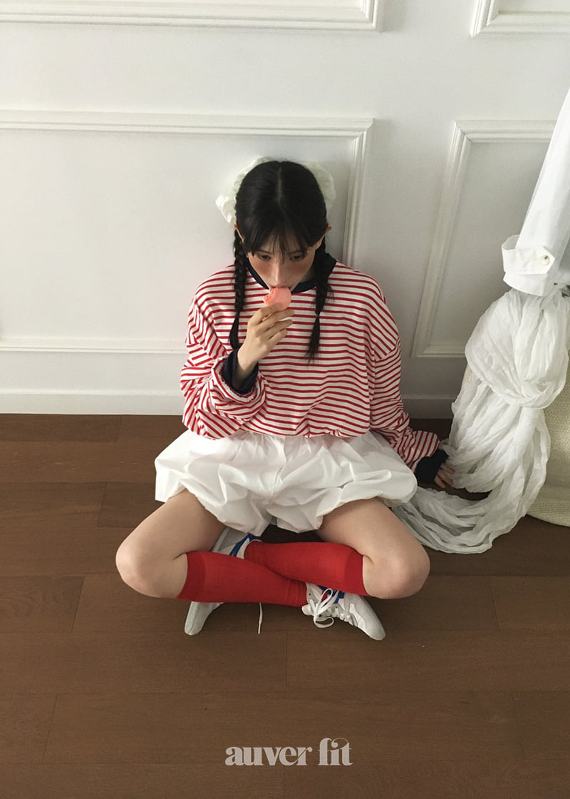 Auver_Fit - Korean Women Fashion - #womensfashion - Raglan Stripe Tee - 9