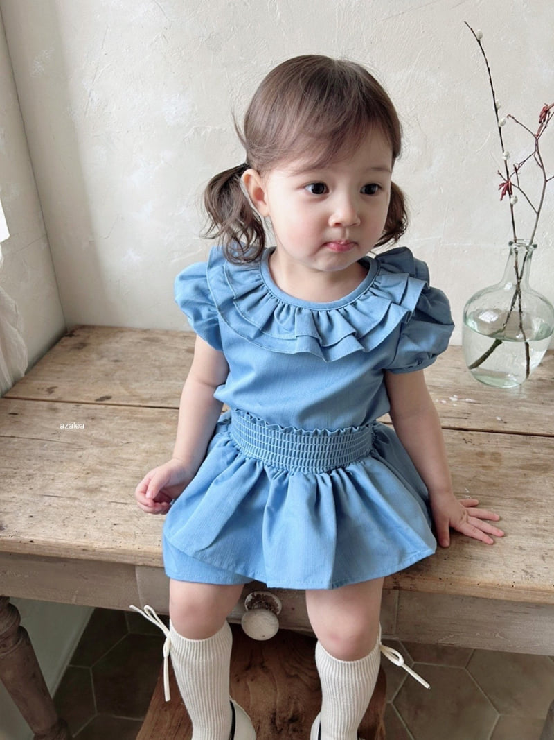 Azalea - Korean Children Fashion - #childofig - Jane Denim Blouse - 9