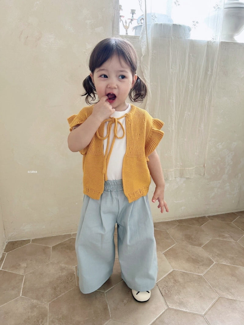 Azalea - Korean Children Fashion - #childrensboutique - Slub Wide Pants - 3