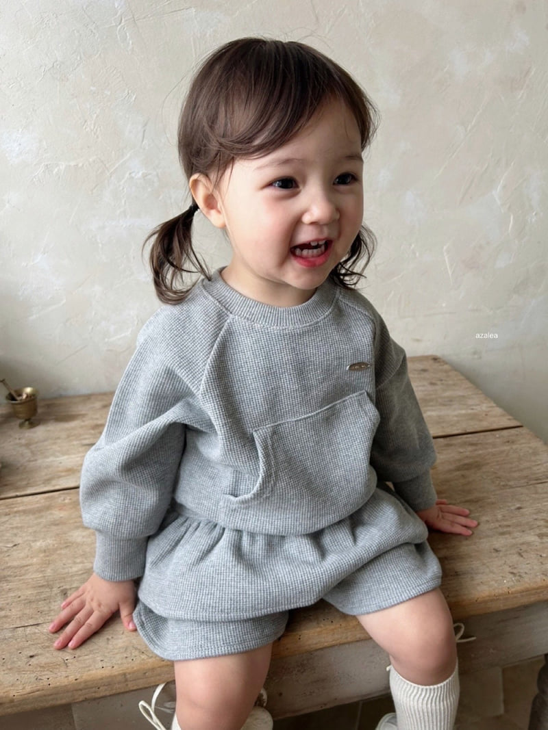 Azalea - Korean Children Fashion - #designkidswear - Vest Waffle Set - 6