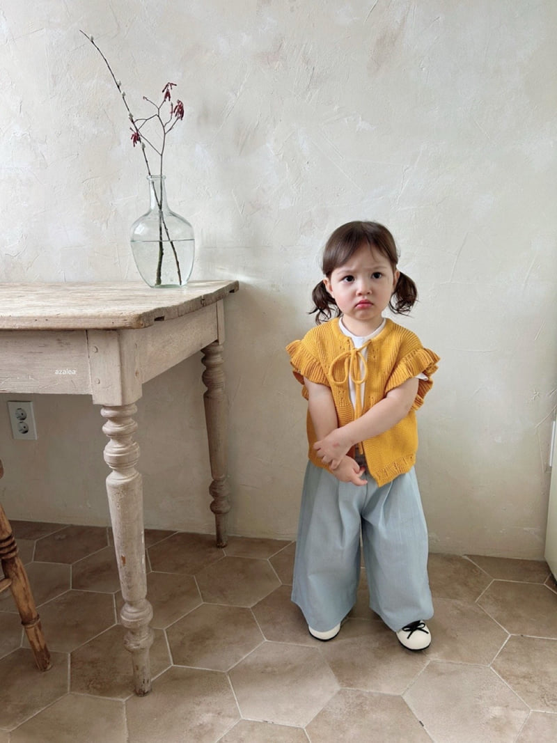 Azalea - Korean Children Fashion - #childrensboutique - Slub Wide Pants - 4