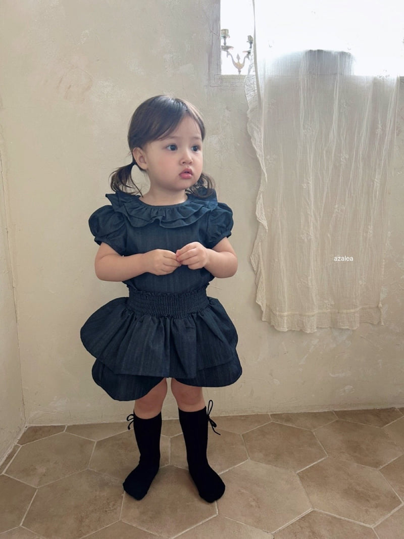 Azalea - Korean Children Fashion - #fashionkids - Jane Denim Cancan Pants - 7