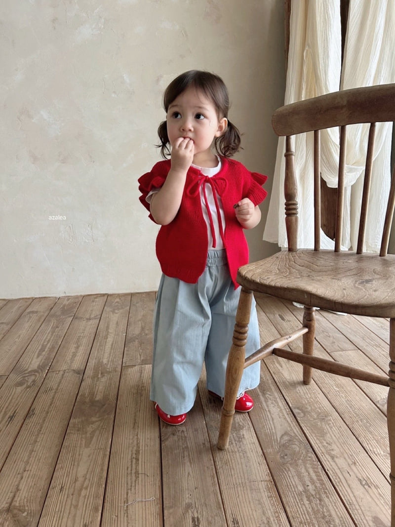 Azalea - Korean Children Fashion - #fashionkids - Slub Wide Pants - 6