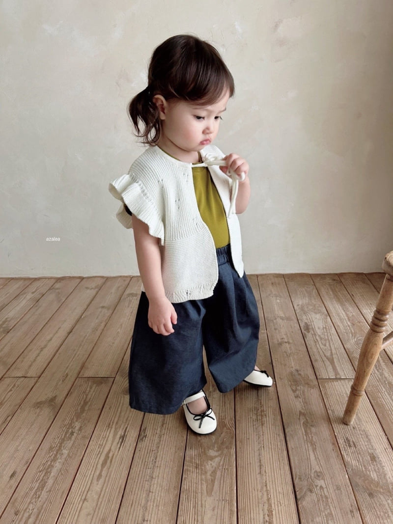 Azalea - Korean Children Fashion - #kidsshorts - Slub Wide Pants - 7