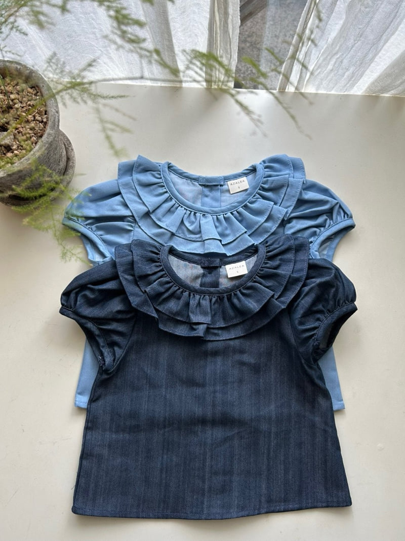 Azalea - Korean Children Fashion - #kidsshorts - Jane Denim Blouse