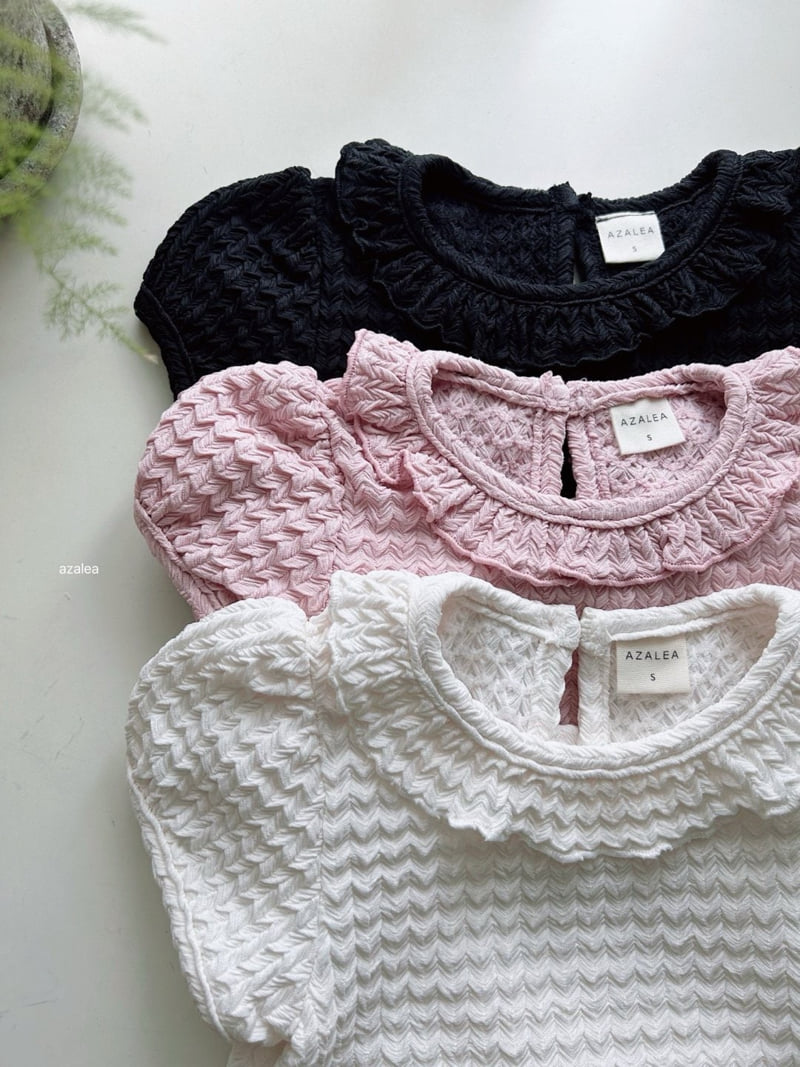 Azalea - Korean Children Fashion - #kidsstore - Zigzag Frill Tee - 3