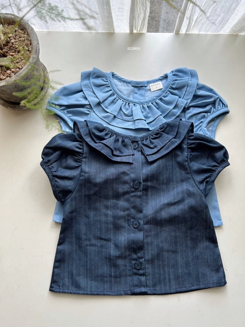 Azalea - Korean Children Fashion - #kidzfashiontrend - Jane Denim Blouse - 3
