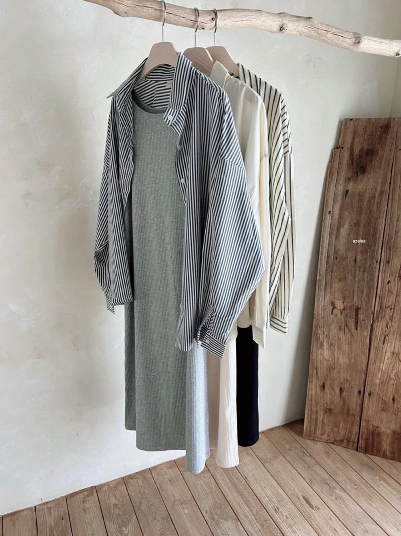 Azalea - Korean Women Fashion - #womensfashion - Rib Long One-piece (Mom) - 9