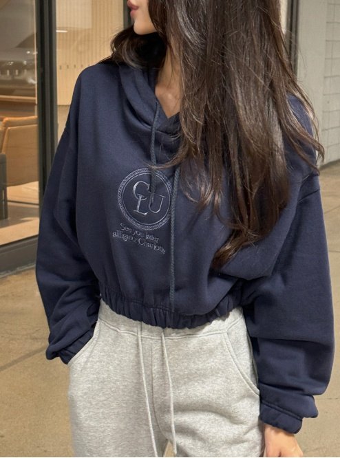 Bbibbi - Korean Women Fashion - #momslook - Later Crop Hoodie - 5