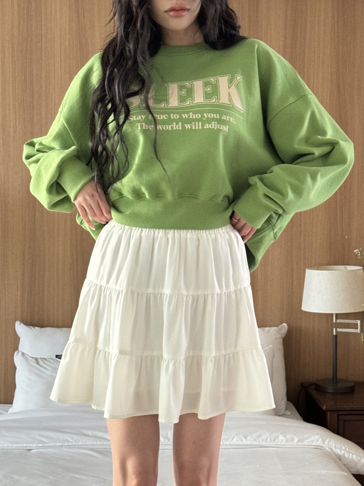 Bbibbi - Korean Women Fashion - #momslook - Slick Crop Sweatshirts - 3