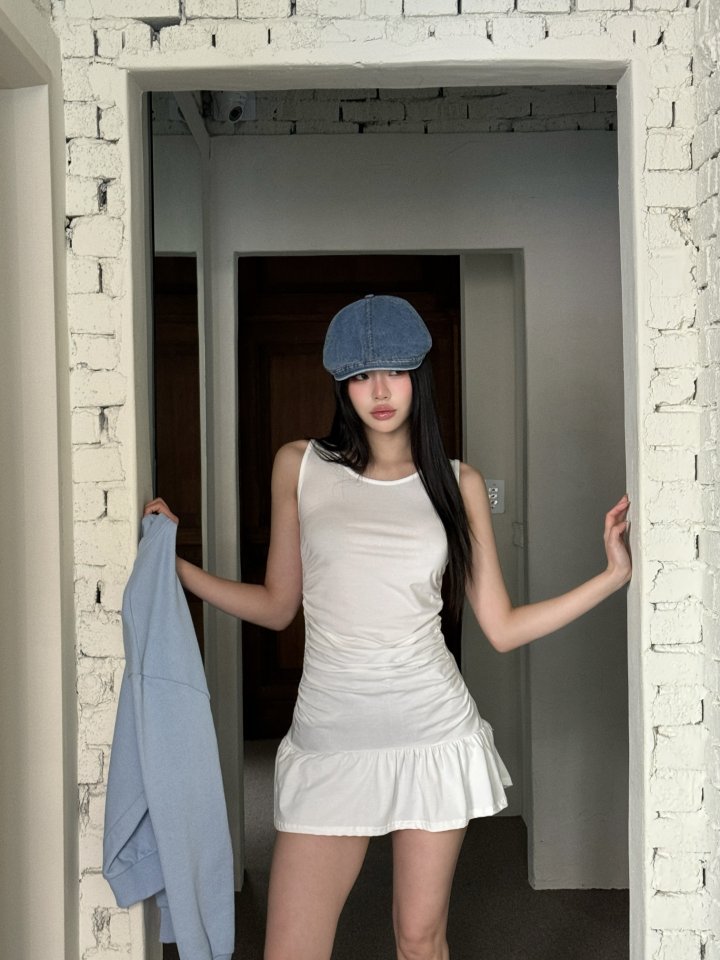 Bbibbi - Korean Women Fashion - #momslook - Frill Layered Sleeveless