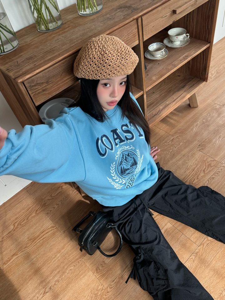 Bbibbi - Korean Women Fashion - #vintagekidsstyle - Coast Sweatshirts - 2
