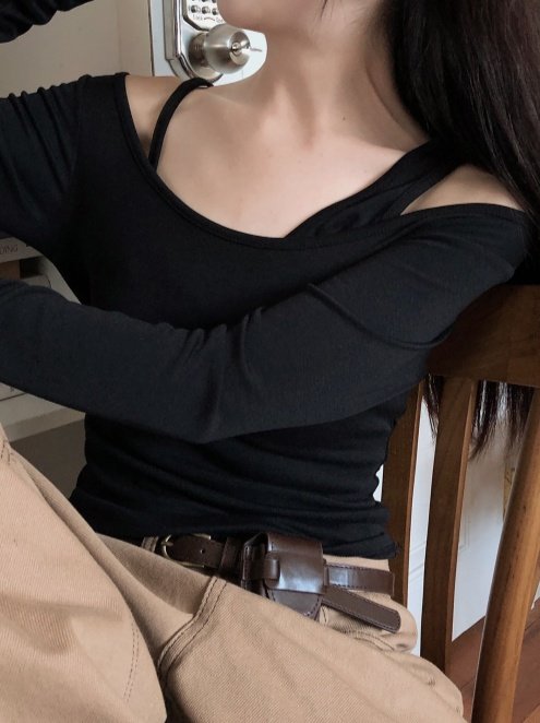 Bbibbi - Korean Women Fashion - #momslook - Chewing Long Sleeve Tee - 4