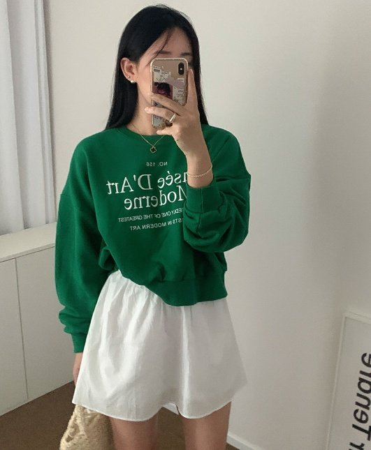 Bbibbi - Korean Women Fashion - #womensfashion - Modern Crop Sweatshirts - 3