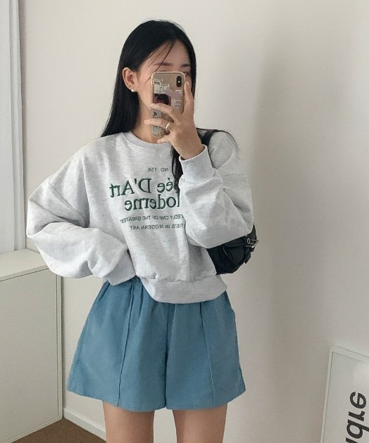 Bbibbi - Korean Women Fashion - #womensfashion - Modern Crop Sweatshirts - 5