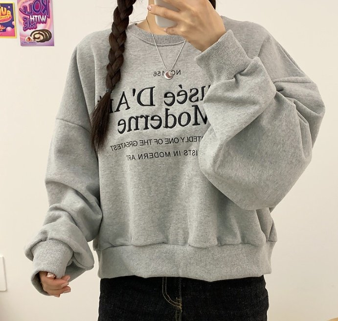 Bbibbi - Korean Women Fashion - #womensfashion - Modern Crop Sweatshirts - 9