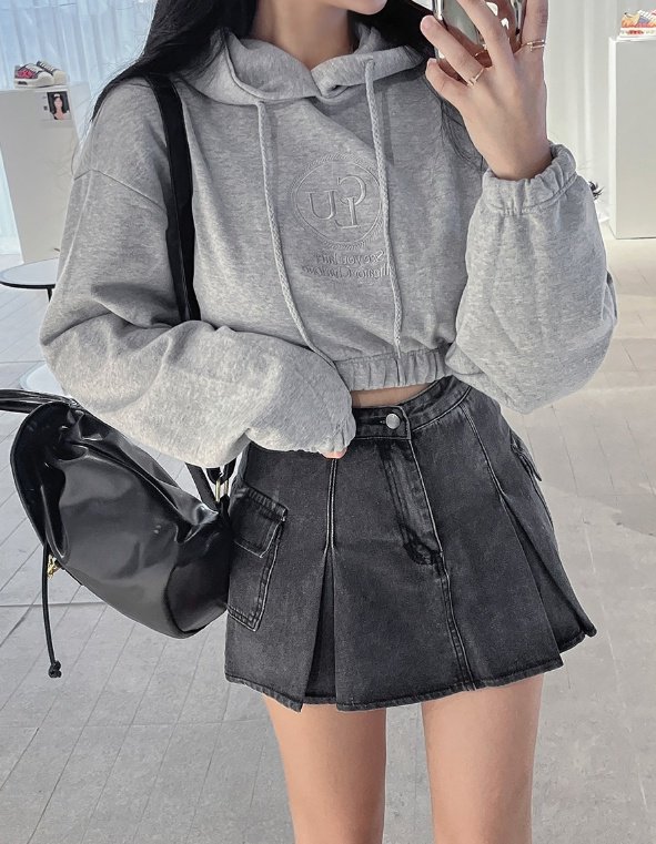 Bbibbi - Korean Women Fashion - #womensfashion - Later Crop Hoodie - 2