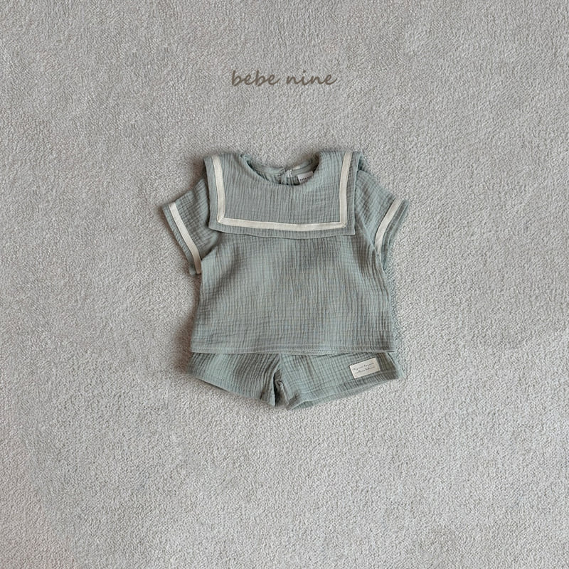 Bebe Nine - Korean Baby Fashion - #babyboutique - Square Sailor Set - 11