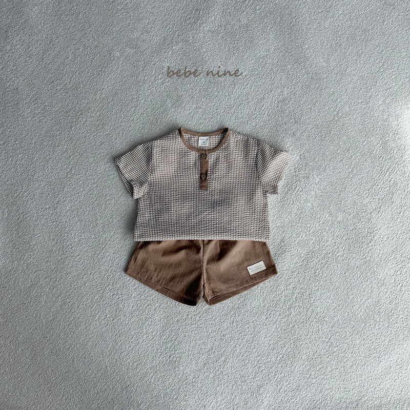 Bebe Nine - Korean Baby Fashion - #babyboutique - Bloom Check Set - 9