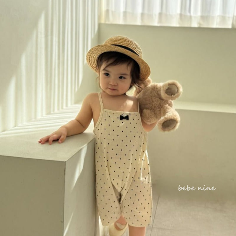 Bebe Nine - Korean Baby Fashion - #onlinebabyshop - Mini Ribbon Dot Suit - 4