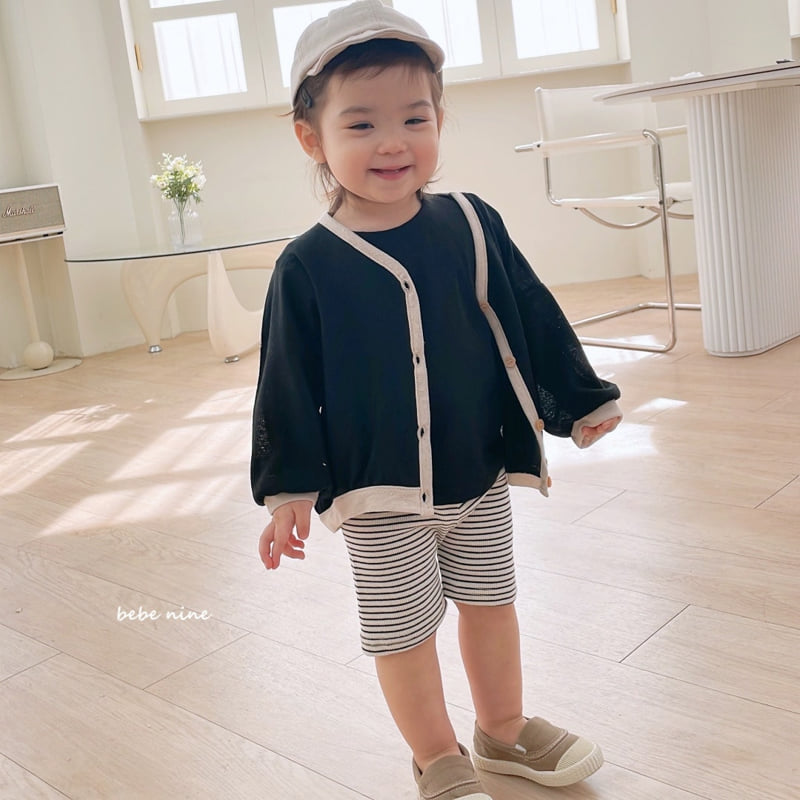 Bebe Nine - Korean Baby Fashion - #babyboutique - Linen Edge Cardigan - 3