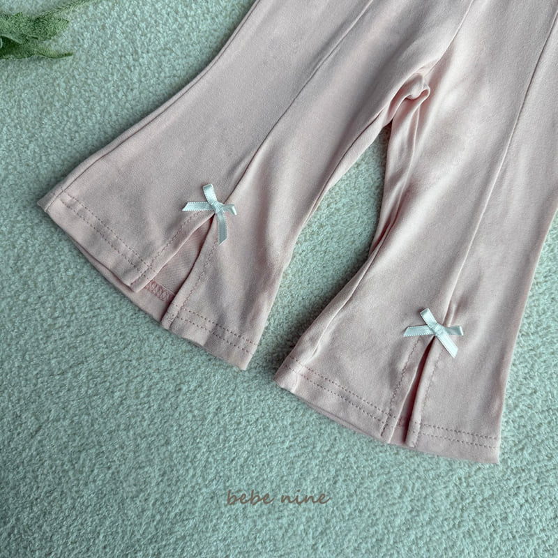 Bebe Nine - Korean Baby Fashion - #babyboutique - Worri Ribbon Bootcut Pants - 10