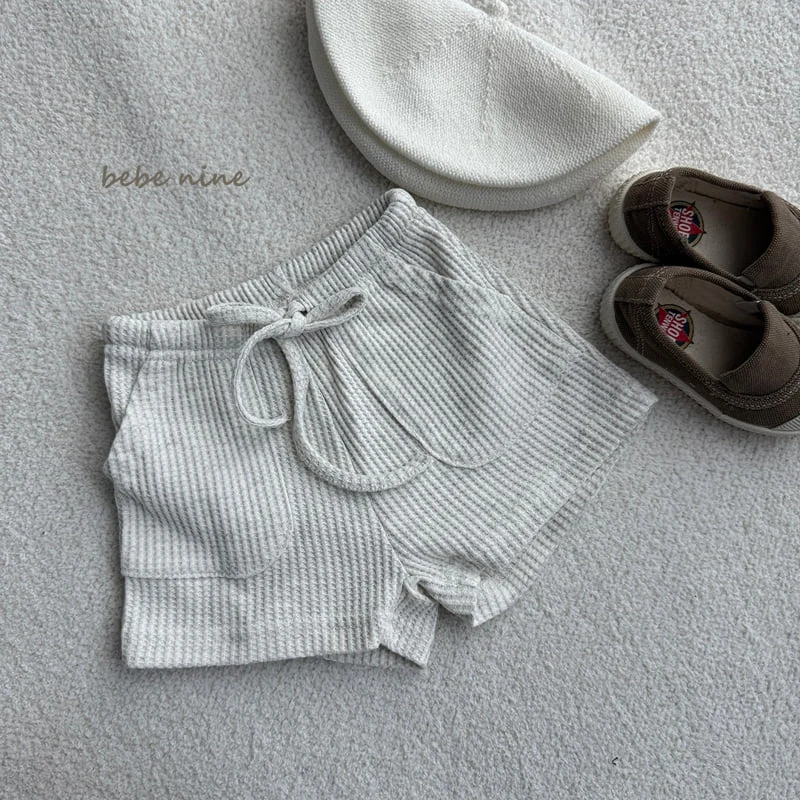 Bebe Nine - Korean Baby Fashion - #babyboutique - Waffle Pocket Pants - 9